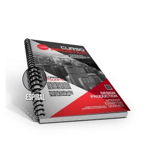 Apostilas Papel Sulfite 75g 21 x 29,7 Preto e Branco A4 Fosco natural Grampo / Espiral Capas Acetato 